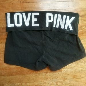 Pink yoga shorts